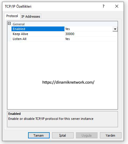 SQL Server TCPIP Erişmleri Açmak